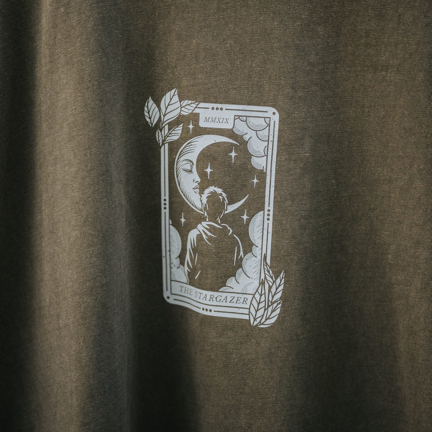 Stargazer Stone Wash Oversized Tee - Khaki