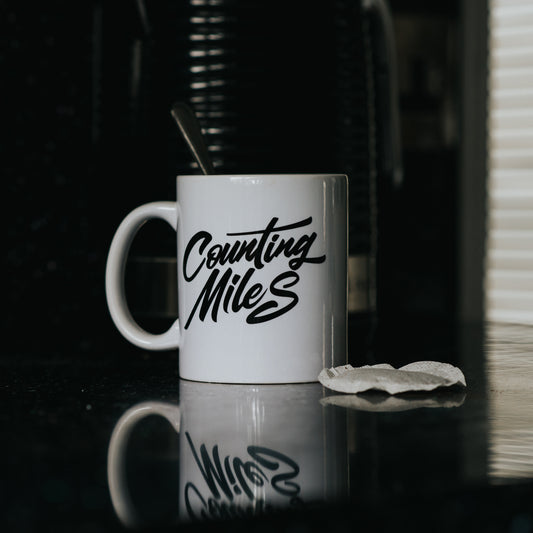 Counting Miles Logo Mug