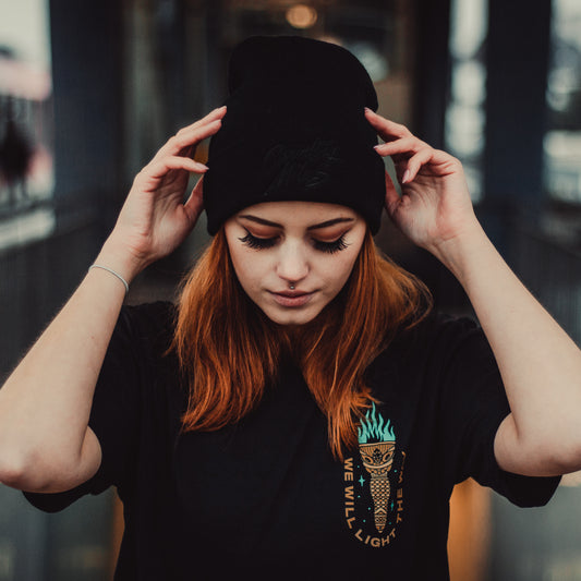 All Black Beanie