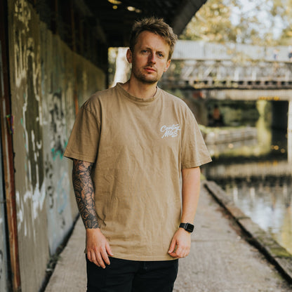 Premium Oversized Stone Wash Logo Tee