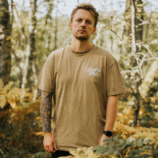 Premium Oversized Stone Wash Logo Tee