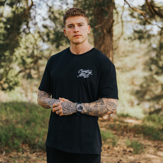 Essentials Logo Tee – Ink Black