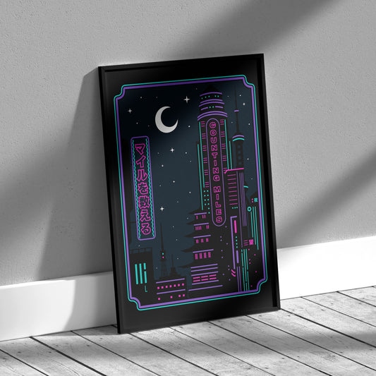 Neon City A4 Print