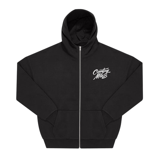 Signature Logo Zipped Hoody - Black