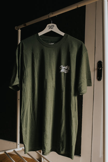 Olive Green Peck Logo Tee